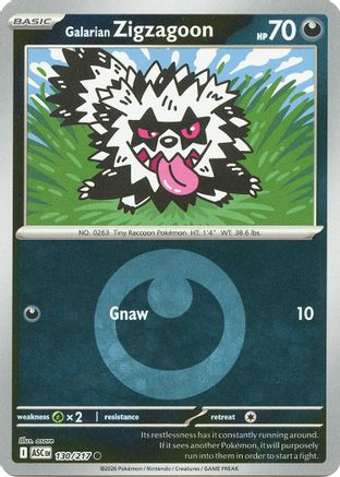 Galarian Zigzagoon (Energy Symbol Pattern) - 130/217 - ME Ascended Heroes Reverse Holofoil