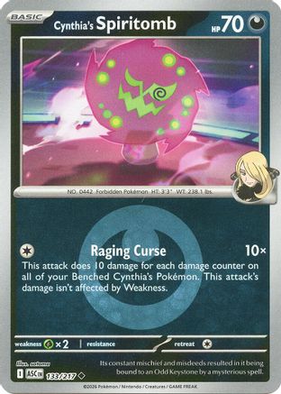 Cynthia's Spiritomb (Energy Symbol Pattern) - 133/217 - ME Ascended Heroes Reverse Holofoil