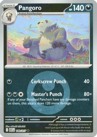 Pangoro (Energy Symbol Pattern) - 140/217 - ME Ascended Heroes Reverse Holofoil