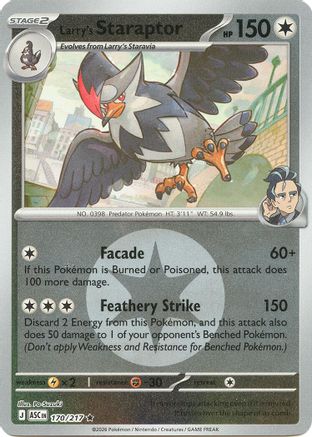 Larry's Staraptor (Energy Symbol Pattern) - 170/217 - ME Ascended Heroes Reverse Holofoil