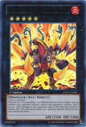 Number 61: Volcasaurus (ZTIN-EN002) - 2013 Zexal Collection Tin 1st Edition