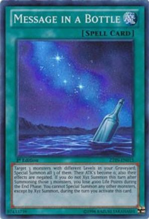 Message in a Bottle (ZTIN-EN015) - 2013 Zexal Collection Tin 1st Edition