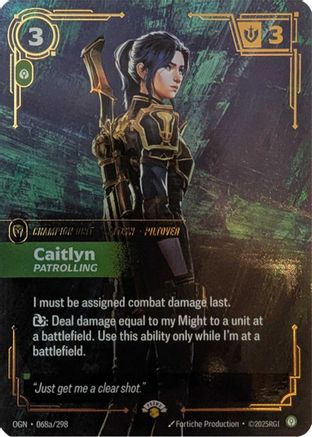Caitlyn - Patrolling - 068a/298 - Riftbound Promotional Cards Foil