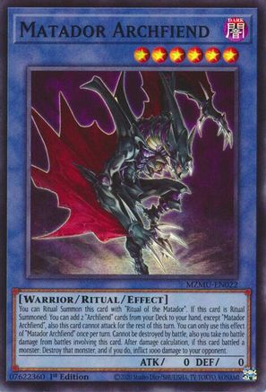 Matador Archfiend (MZMU-EN022) - Maze of Muertos 1st Edition