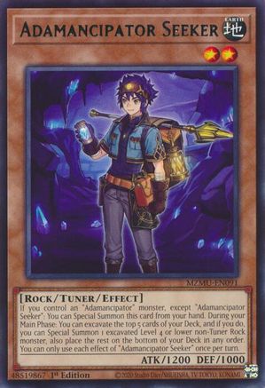 Adamancipator Seeker - MZMU-EN091 - Maze of Muertos 1st Edition