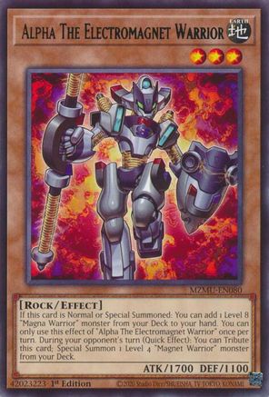 Alpha The Electromagnet Warrior - MZMU-EN080 - Maze of Muertos 1st Edition