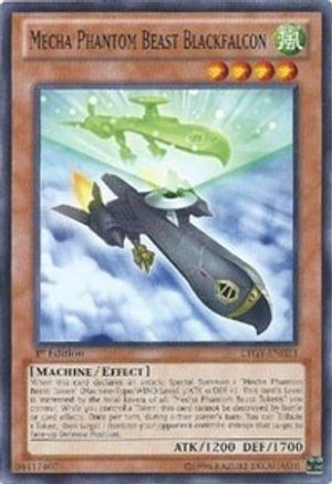 Mecha Phantom Beast Blackfalcon (LTGY-EN023) - Lord of the Tachyon Galaxy 1st Edition