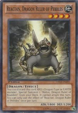 Reactan, Dragon Ruler of Pebbles (LTGY-EN095) - Lord of the Tachyon Galaxy 1st Edition