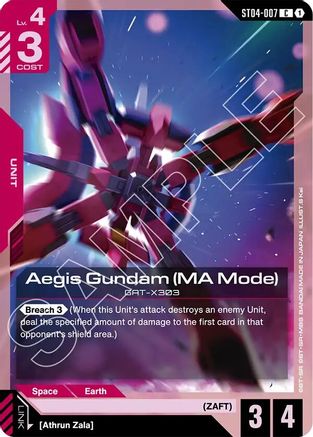 Aegis Gundam (MA Mode) - ST04-007 - Starter Deck 09 Destiny Ignition
