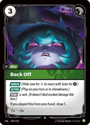 Back Off - 042/219 - Unleashed Foil