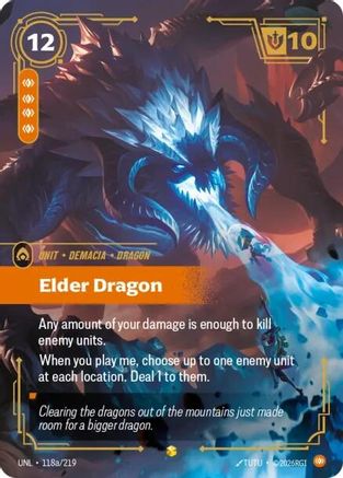 Elder Dragon (Alternate Art) (118a/219) - Unleashed Foil