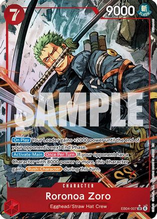 Roronoa Zoro (Alternate Art) (EB04-007) - Adventure on Kami's Island Foil