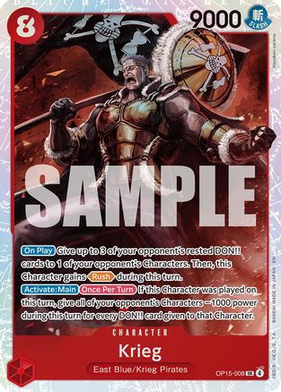 Krieg (OP15-008) - Adventure on Kami's Island Foil