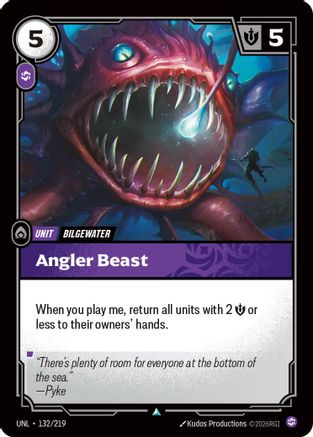 Angler Beast - 132/219 - Unleashed Foil
