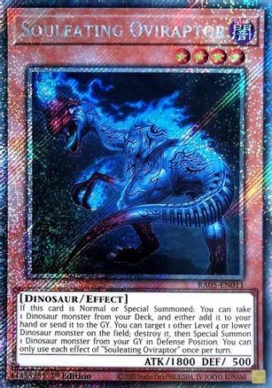 Souleating Oviraptor (Platinum Secret Rare) - RA05-EN011 - Rarity Collection 5 1st Edition