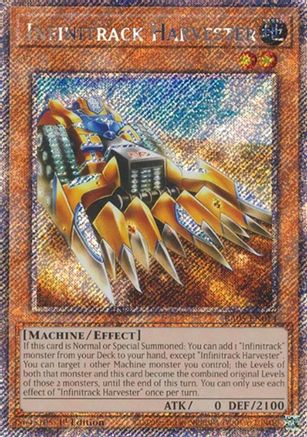 Infinitrack Harvester (Platinum Secret Rare) (RA05-EN014) - Rarity Collection 5 1st Edition