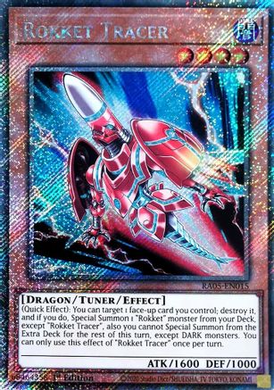 Rokket Tracer (Platinum Secret Rare) - RA05-EN015 - Rarity Collection 5 1st Edition