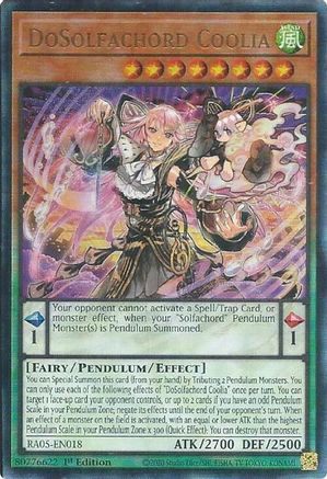 DoSolfachord Coolia (Ultimate Rare) - RA05-EN018 - Rarity Collection 5 1st Edition