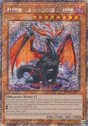 Albion the Shrouded Dragon (Platinum Secret Rare) - RA05-EN019 - Rarity Collection 5 1st Edition