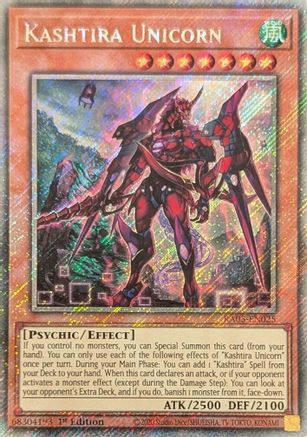 Kashtira Unicorn (Platinum Secret Rare) - RA05-EN025 - Rarity Collection 5 1st Edition