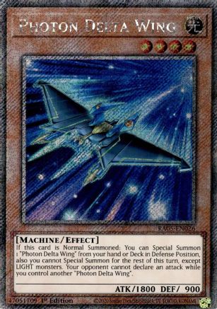 Photon Delta Wing (Platinum Secret Rare) - RA05-EN026 - Rarity Collection 5 1st Edition