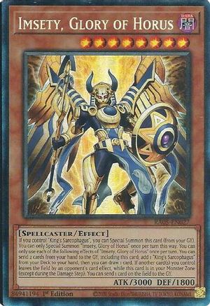 Imsety, Glory of Horus (Collector's Rare) - RA05-EN027 - Rarity Collection 5 1st Edition