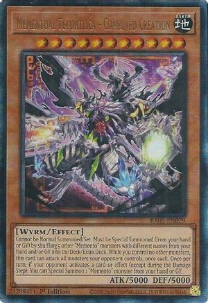 Mementoal Tecuhtlica - Combined Creation (Ultimate Rare) - RA05-EN029 - Rarity Collection 5 1st Edition
