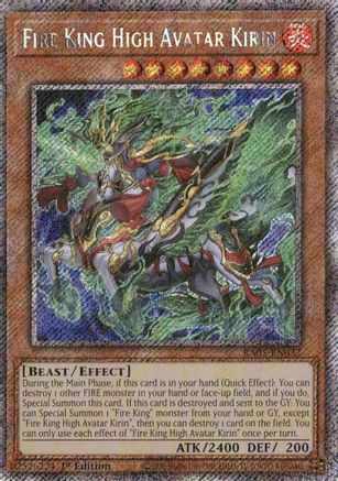 Fire King High Avatar Kirin (Platinum Secret Rare) - RA05-EN032 - Rarity Collection 5 1st Edition