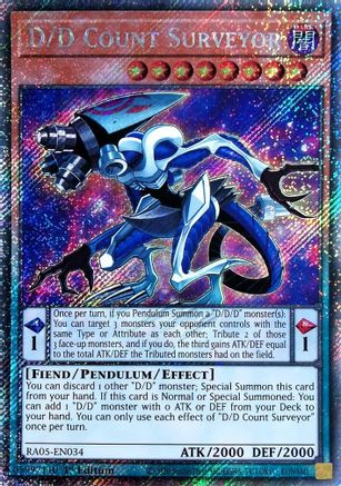 D/D Count Surveyor (Platinum Secret Rare) - RA05-EN034 - Rarity Collection 5 1st Edition