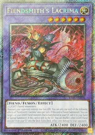 Fiendsmith's Lacrima (Platinum Secret Rare) - RA05-EN038 - Rarity Collection 5 1st Edition