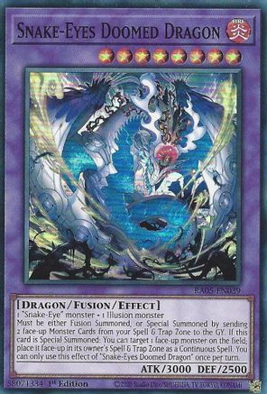 Snake-Eyes Doomed Dragon - RA05-EN039 - Rarity Collection 5 1st Edition