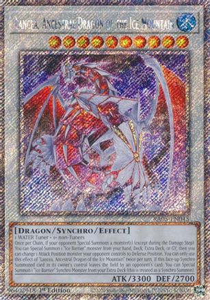Lancea, Ancestral Dragon of the Ice Mountain (Platinum Secret Rare) - RA05-EN045 - Rarity Collection 5 1st Edition