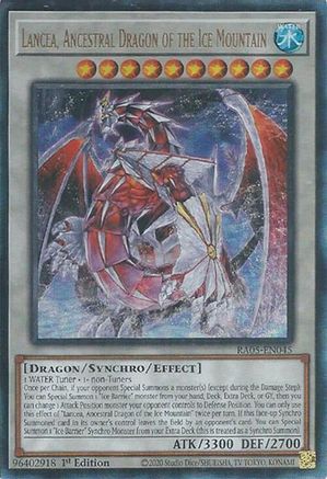 Lancea, Ancestral Dragon of the Ice Mountain (Ultimate Rare) (RA05-EN045) - Rarity Collection 5 1st Edition