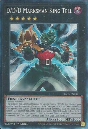 D/D/D Marksman King Tell (Collector's Rare) (RA05-EN047) - Rarity Collection 5 1st Edition