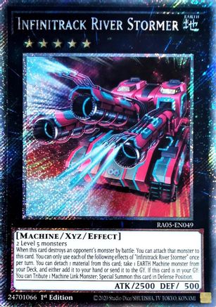 Infinitrack River Stormer (Platinum Secret Rare) (RA05-EN049) - Rarity Collection 5 1st Edition