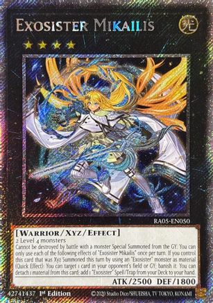 Exosister Mikailis (Platinum Secret Rare) - RA05-EN050 - Rarity Collection 5 1st Edition
