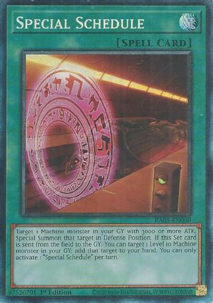 Special Schedule (Collector's Rare) - RA05-EN060 - Rarity Collection 5 1st Edition