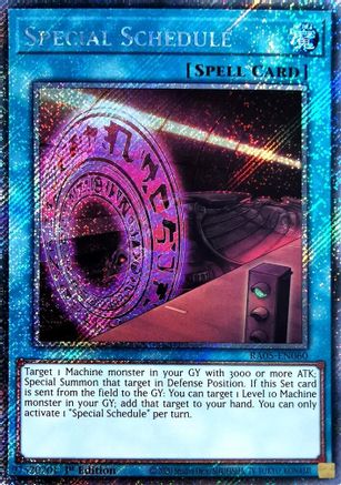 Special Schedule (Platinum Secret Rare) - RA05-EN060 - Rarity Collection 5 1st Edition