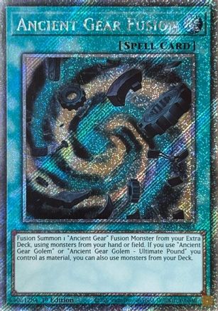 Ancient Gear Fusion (Platinum Secret Rare) - RA05-EN063 - Rarity Collection 5 1st Edition