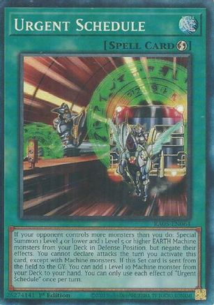Urgent Schedule (Collector's Rare) (RA05-EN064) - Rarity Collection 5 1st Edition