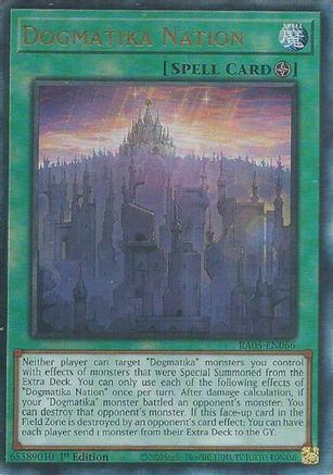 Dogmatika Nation (Ultimate Rare) - RA05-EN066 - Rarity Collection 5 1st Edition