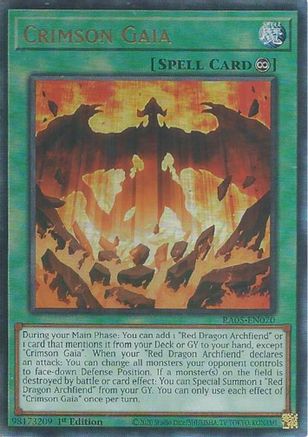 Crimson Gaia (PUR) - RA05-EN070 - Rarity Collection 5 1st Edition