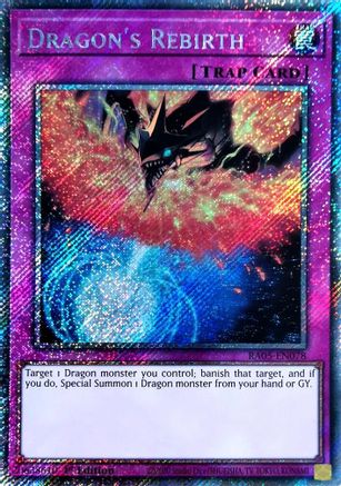 Dragon's Rebirth (Platinum Secret Rare) - RA05-EN078 - Rarity Collection 5 1st Edition
