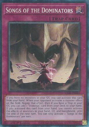 Songs of the Dominators (PCR) - RA05-EN081 - Rarity Collection 5 1st Edition