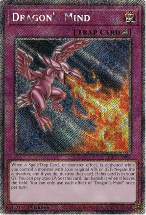 Dragon's Mind (Platinum Secret Rare) (RA05-EN082) - Rarity Collection 5 1st Edition