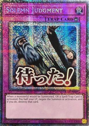 Solemn Judgment (Starlight Rare) - RA05-EN124 - Rarity Collection 5 1st Edition