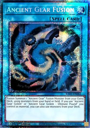 Ancient Gear Fusion (Starlight Rare) - RA05-EN063 - Rarity Collection 5 1st Edition