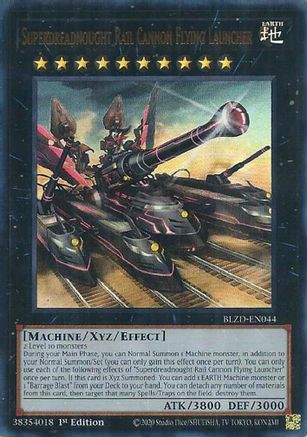 Superdreadnought Rail Cannon Flying Launcher (BLZD-EN044) - Blazing Dominion 1st Edition