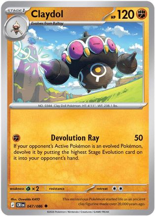 Claydol - 047/086 47 - ME04 Chaos Rising Reverse Holofoil