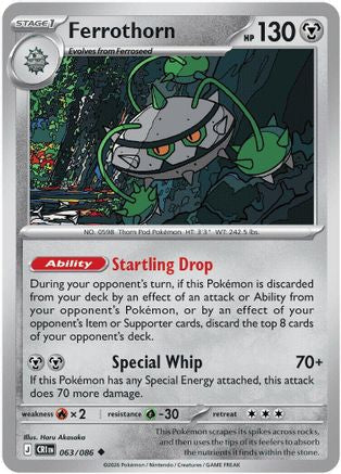 Ferrothorn 63 - ME04 Chaos Rising Reverse Holofoil